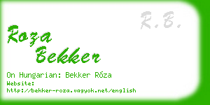 roza bekker business card